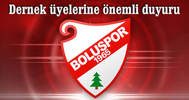 BOLUSPOR'DAN ÖNEMLİ DUYURU