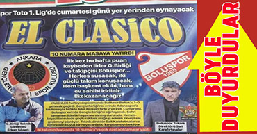 FOTOMAÇ "EL CLASİCO" BAŞLIĞI İLE VERDİ