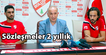 BOLUSPOR'DA İKİ İMZA BİRDEN