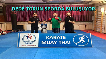 DEDE İLE TORUN BİRLİKTE SPOR YAPIYOR