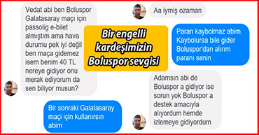 KARŞILIKSIZ SEVENLERDE BUGÜN. BU BOLUSPOR SEVGİSİ