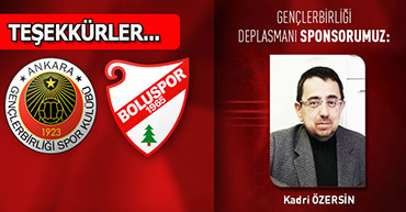 GENÇLERBİRLİĞİ MAÇININ SPONSORU BELLİ OLDU