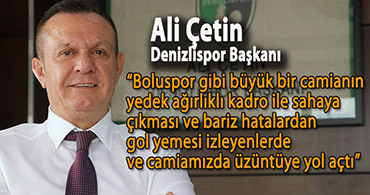 DENİZLİ CEPHESİNDEN BOLUSPOR'A TEPKİ