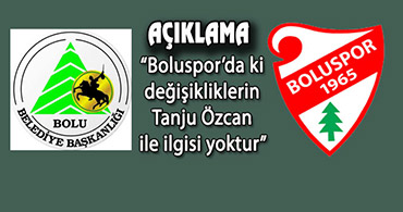 BOLU BELEDİYESİNDEN "BOLUSPOR" AÇIKLAMASI