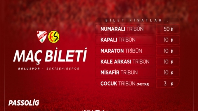 ESKİŞEHİRSPOR MAÇININ BİLET FİYATLARI AÇIKLANDI