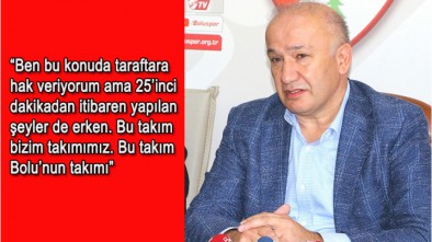 BAŞKAN ÇARIKCI ALTAY MAÇINDAKİ TEPKİLERE CEVAP VERDİ