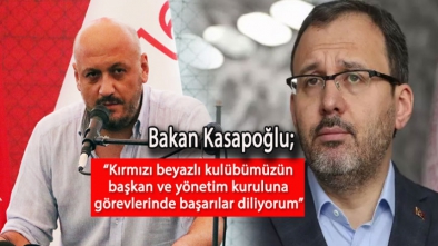 BAKAN KASAPOĞLU'NDAN ABAT'A TEBRİK