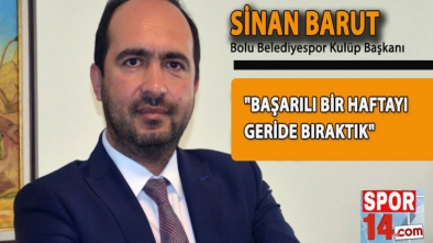 BAŞKAN BARUT'TAN İKİ EKİBİNEDE TEŞEKKÜR