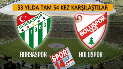 BOLUSPOR VE BURSASPOR 55'İNCİ RANDEVUDA