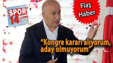 SON DAKİKA.. BAŞKAN ÇARIKCI'DAN KONGRE KARARI