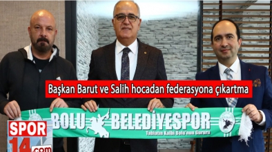 FEDERASYON BAŞKANINDAN BELEDİYESPOR'A VE BAŞKAN BARUT'A TEBRİK