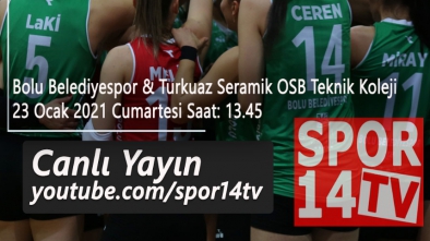 BOLU BELEDİYESPOR'UN MAÇI NAKLEN SPOR14TV'DE