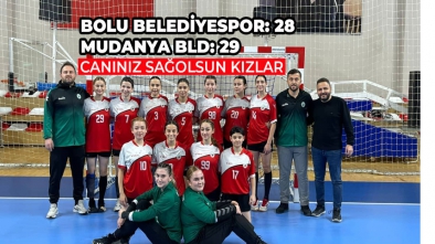 BOLUNUN KIZLARI TEK SAYI İLE MAĞLUP OLDU