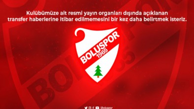 BOLUSPOR BASINDA ÇIKAN TRANSFER HABERLERİNİ YALANLADI