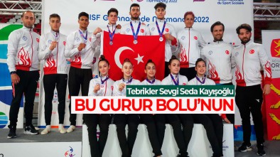 BOLU SPOR LİSESİ ÖĞRENCİSİ TAKIMI İLE DÜNYA ÜÇÜNCÜSÜ OLDU