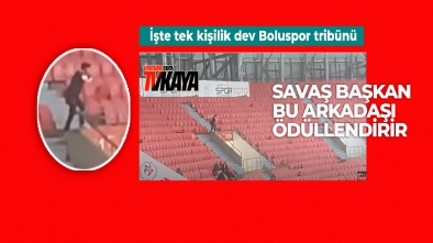 SAMSUN MAÇINDA TEK BAŞINA BOLUSPOR'UNU DESTEKLEDİ