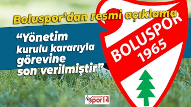 BOLUSPOR'DAN RESMİ AÇIKLAMA GELDİ