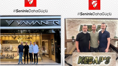 ÇAĞLAR YAMANER'DEN VE DK KEBAPS'TAN BOLUSPOR’A DESTEK