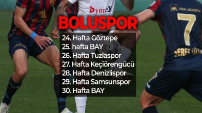 BOLUSPOR 7 HAFTADA 5 MAÇ OYNAYACAK