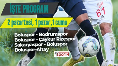 SPOR TOTO 1. LİGDE 5 HAFTALIK PROGRAM