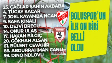 BOLUSPOR'UN SAMSUNSPOR KADROSU