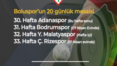 BOLUSPOR'DAN LİGE 9 GÜNLÜK ARA