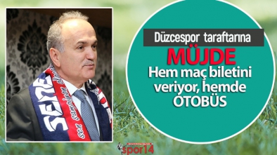 DÜZCESPOR TARAFTARININ MAÇ BİLETLERİ BELEDİYE BAŞKANINDAN