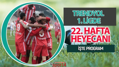 TRENDYOL 1. LİGDE 22. HAFTA HEYECANI BAŞLIYOR