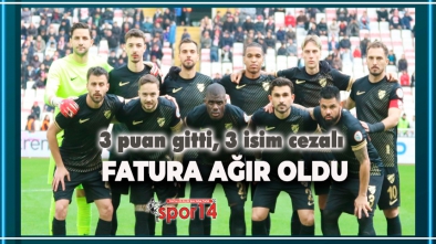 BOLUSPOR'A SİVASSPOR MAĞLUBİYETİNİN FATURASI AĞIR OLDU. 3 CEZALI