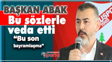 BOLUSPOR'DA BİR DÖNEM SONA ERDİ. ABAK "SON BAYRAMLAŞMA" DEDİ