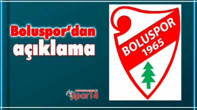 BOLUSPOR'DAN SİVASSPOR MAÇI AÇIKLAMASI