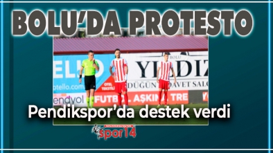 BOLUSPOR'LU FUTBOLCULARDAN 1 DAKİKALIK PROTESTO