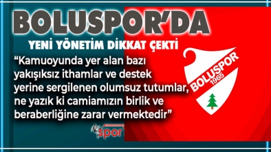BOLUSPOR'UN YENİ YÖNETİMİNDEN ÇOK ÖNEMLİ AÇIKLAMA