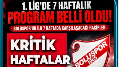 1. Lig'de 7 haftalık program belli oldu