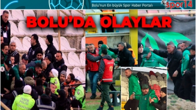 BOLU ATATÜRK STADYUMUNDA OLAYLAR ÇIKTI