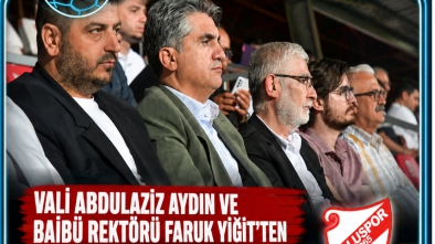 BOLU PROTOKOLÜ BOLUSPOR'A TRİBÜNDEN DESTEK VERDİ