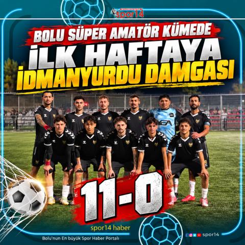 BOLU SÜPER AMATÖR KÜMEDE İLK HAFTAYA İDMANYURDU DAMGASI
