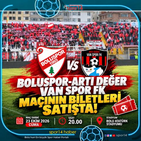 Boluspor-Artı Değer Van Spor FK Maçının Biletleri Satışta!