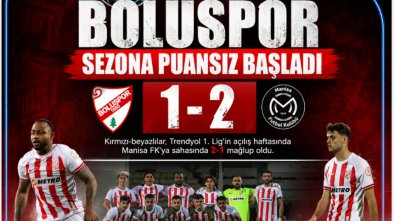 BOLUSPOR SEZONA PUANSIZ BAŞLADI (1-2)