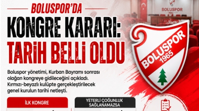 Boluspor’da Kongre Kararı: Tarih Belli Oldu