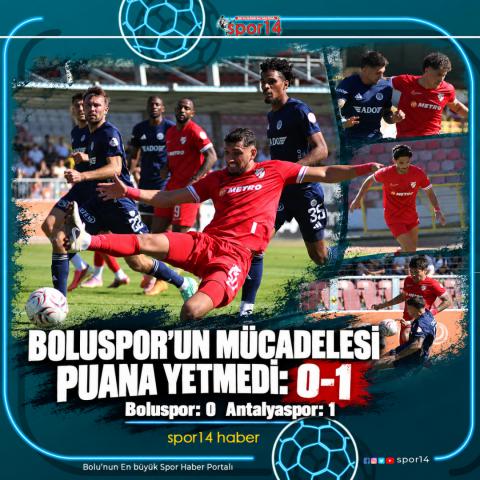 BOLUSPOR’UN MÜCADELESİ PUANA YETMEDİ: 0-1