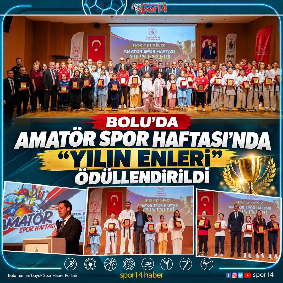 BOLU’DA AMATÖR SPOR HAFTASI’NDA “YILIN ENLERİ” ÖDÜLLENDİRİLDİ