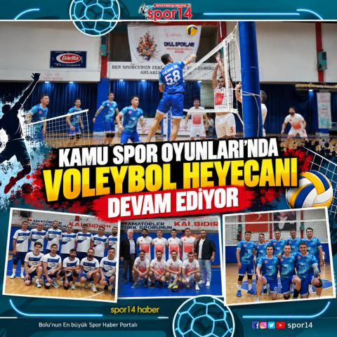 FİLELERDE HEYECAN ZİRVEDE! KAMU SPOR OYUNLARI’NDA VOLEYBOL MÜCADELESİ