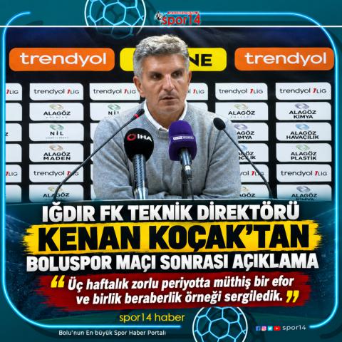 IĞDIRSPOR BOLUSPOR MAÇININ ARDINDAN. EV SAHİBİ EKİP
