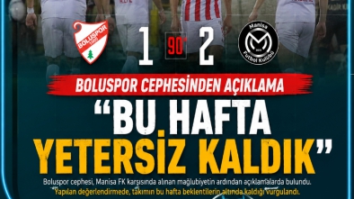 MAÇIN ARDINDAN BOLUSPOR CEPHESİNDEN AÇIKLAMA