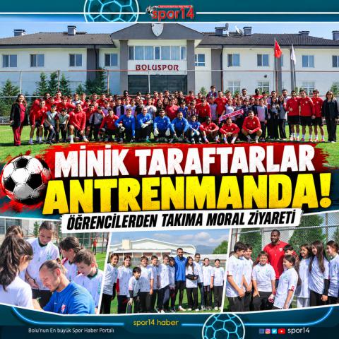 MİNİK TARAFTARLAR ANTRENMANDA! ÖĞRENCİLERDEN TAKIMA MORAL ZİYARETİ