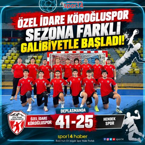 ÖZEL İDARE KÖROĞLUSPOR SEZONA FARKLI GALİBİYETLE BAŞLADI!