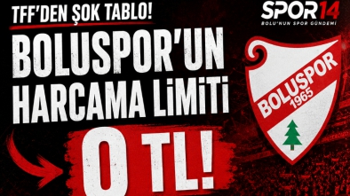 TFF’DEN ŞOK TABLO: BOLUSPOR’UN HARCAMA LİMİTİ “0” TL!