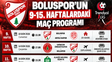 Trendyol 1. Lig'de 9-15. haftaların programı açıklandı