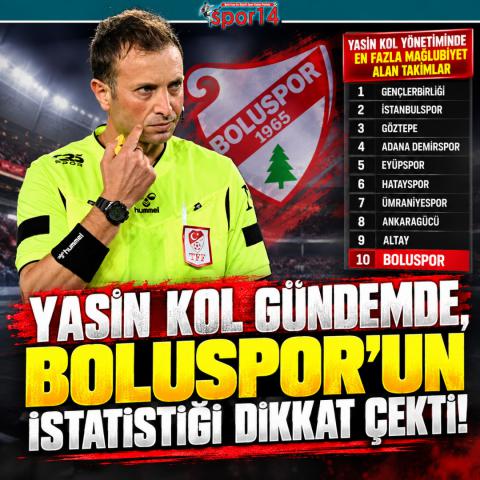 Yasin Kol Gündemde, Boluspor’un İstatistiği Dikkat Çekti!